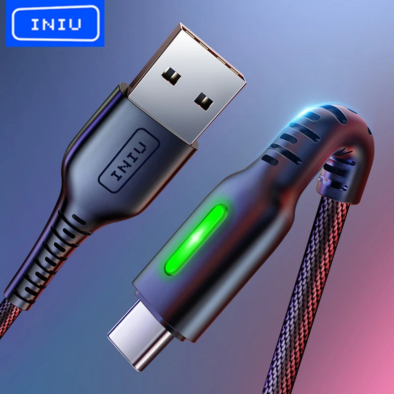INIU  3A USB Type C Cable Fast Charging Type-C Android Phone Charger Data Cord For Huawei P40 P30 Pro Xiaomi 11 10 Redmi Samsung iphone usb cable