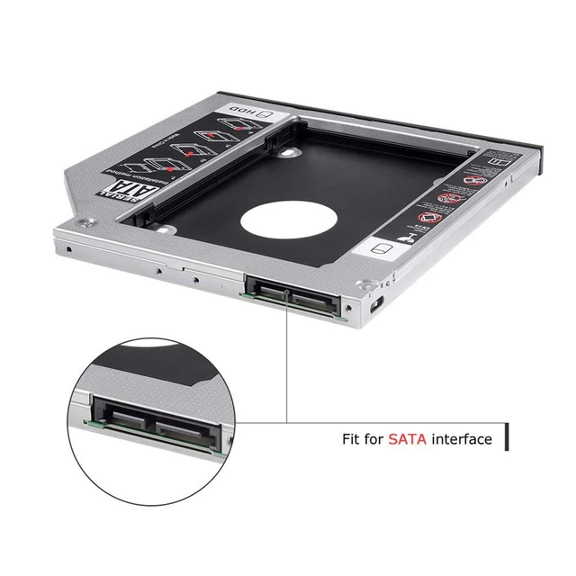 Rack Caddy de second disque dur SSD/HDD pour ordinateur portable