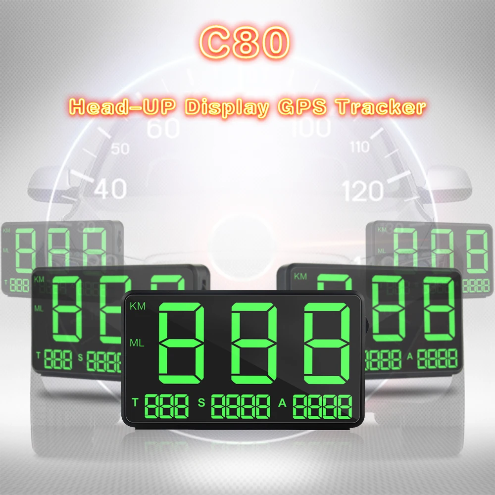 Large Screen 4.5 GPS Speedometer Digital Car Speed Display Over