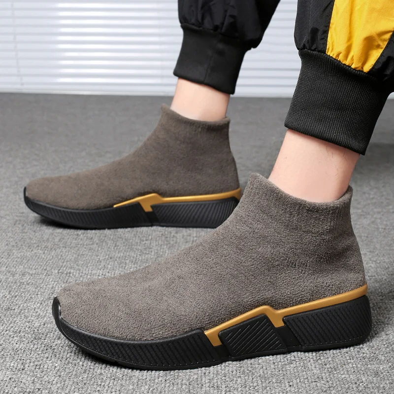 ​Winter Men New Boots Thick Pile Warm Snow Boots for Men Sneakers Fashion Man Men's Outdoor Shoes Large Size 40-47