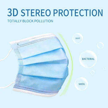 

Disposable 3-layer filter Anti-dust and breathable protective masks
