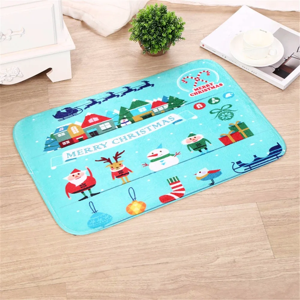 Christmas Welcome Doormats Indoor Home Carpets Decor