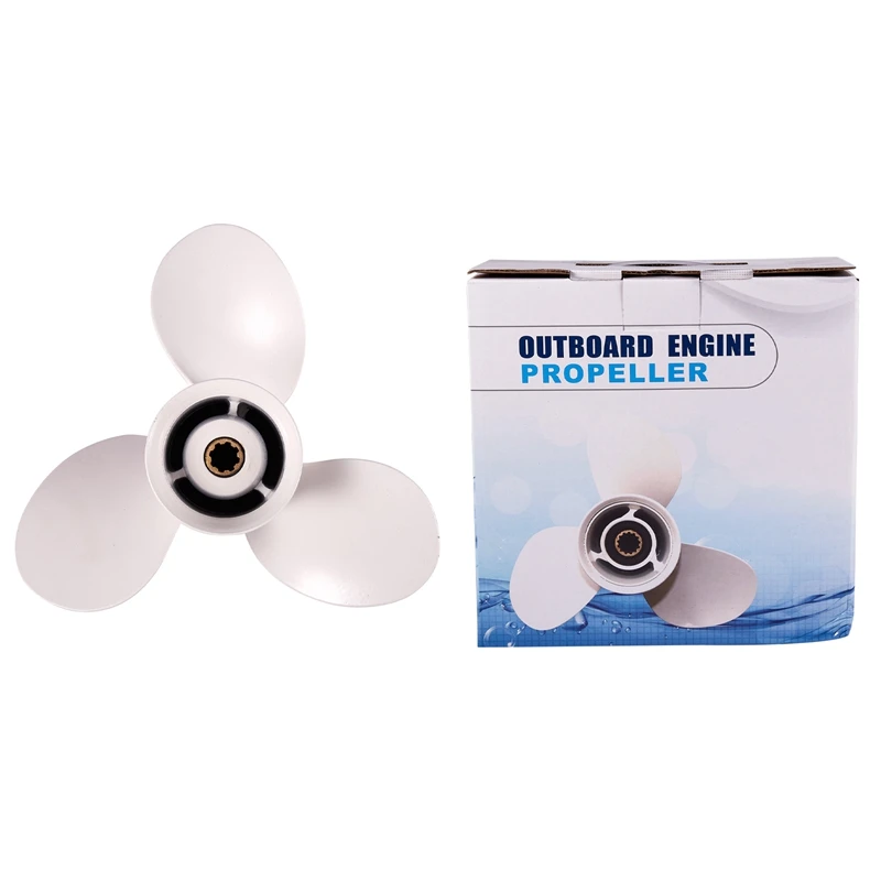 9 1 / 4X12 J for Yamaha 9.9Hp 15Hp 8 Tooth Spine Aluminium Propellers