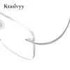 Krasivyy Pure Titanium Glasses Frame Men Square Rimless Optical Prescription Eyewear Classic Frameless Eyeglasses for Women ► Photo 3/6