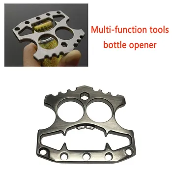 

25# Outdoor Portable Beer Bottle Opener Hex Key Multi-function Camping Tools Bottle Knife Spoon Cookware Stainless Steel Opener