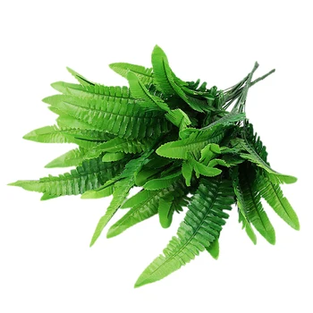 

10 Pcs / Set 6cm Plant Background Wall Decoration Home Gardening Fern Plastic Fake Flower Simulation Persian Leaf