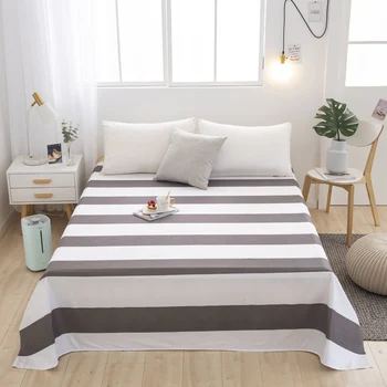 

Plaid Star Stripe printing One Pc Flat Sheet Bed Linen Mattress Covers Bedsheet Full Queen Twin King 5 Size