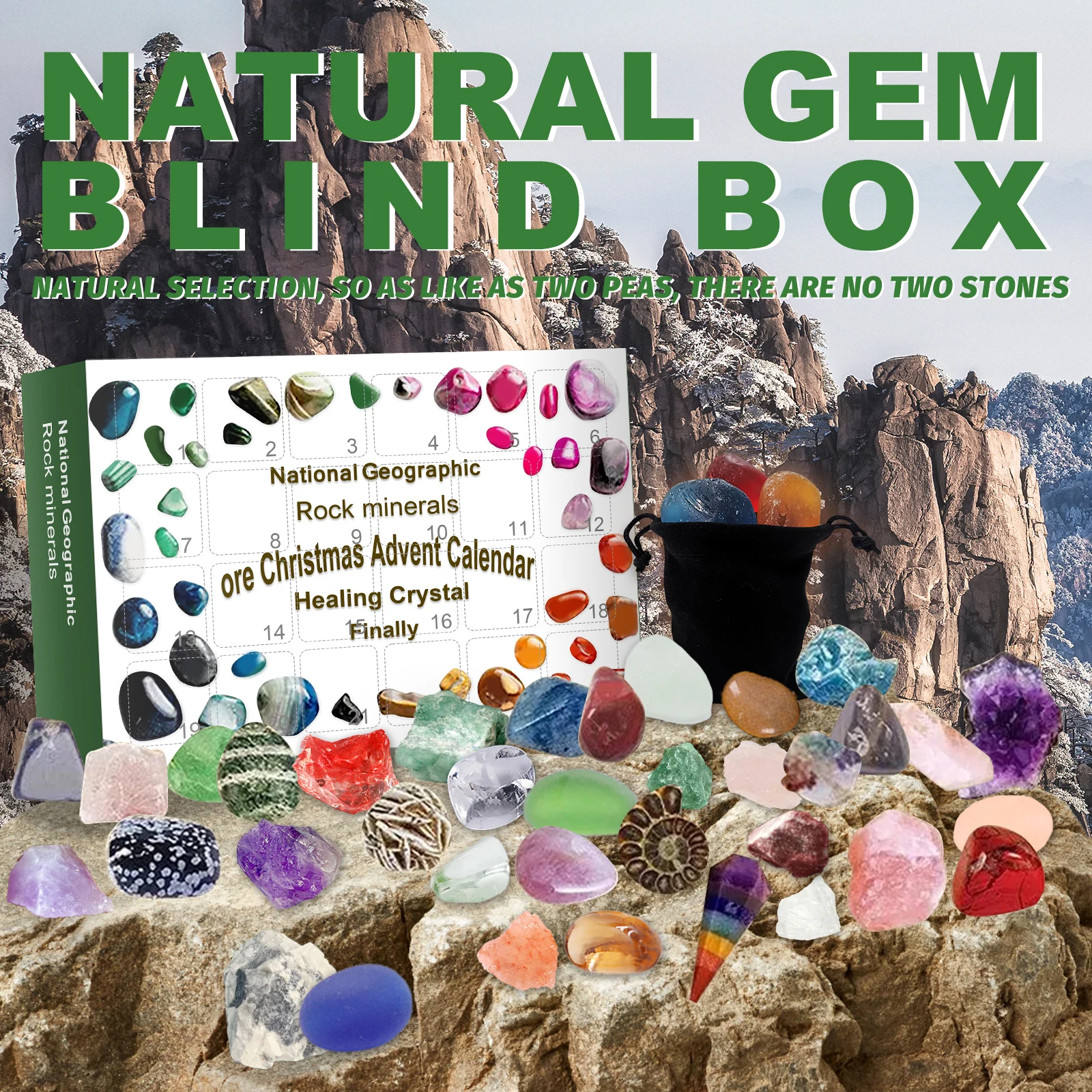 12 / 24 Days Healing Crystal Advent Calendar 2021, Toys National Geographic  Rocks And Fossils Kit Christ Gift For Kids & Adults - Calendar & Time -  AliExpress