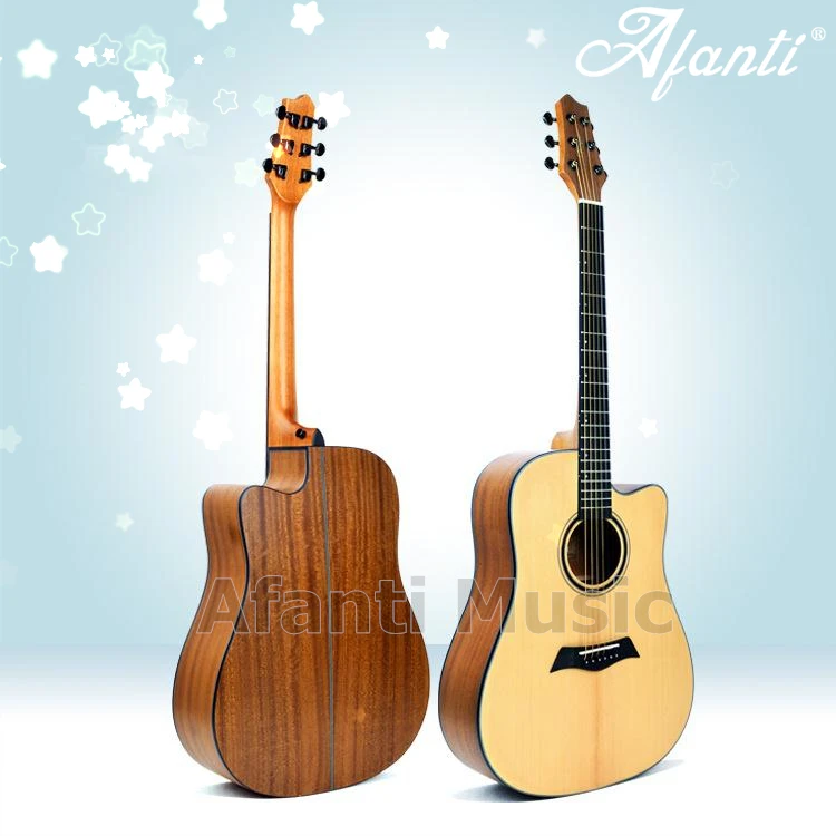 Afanti Music 41 inch Solid Spruce top / Walnut Back & Sides Acoustic