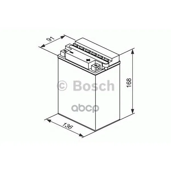 Аккумулятор Для Мототехники Bosch Moba Fp M4f 12v 14ah 190a(Yb14l-B2) 136x91x168mm 5.14kg Bosch арт. 0092M4F360