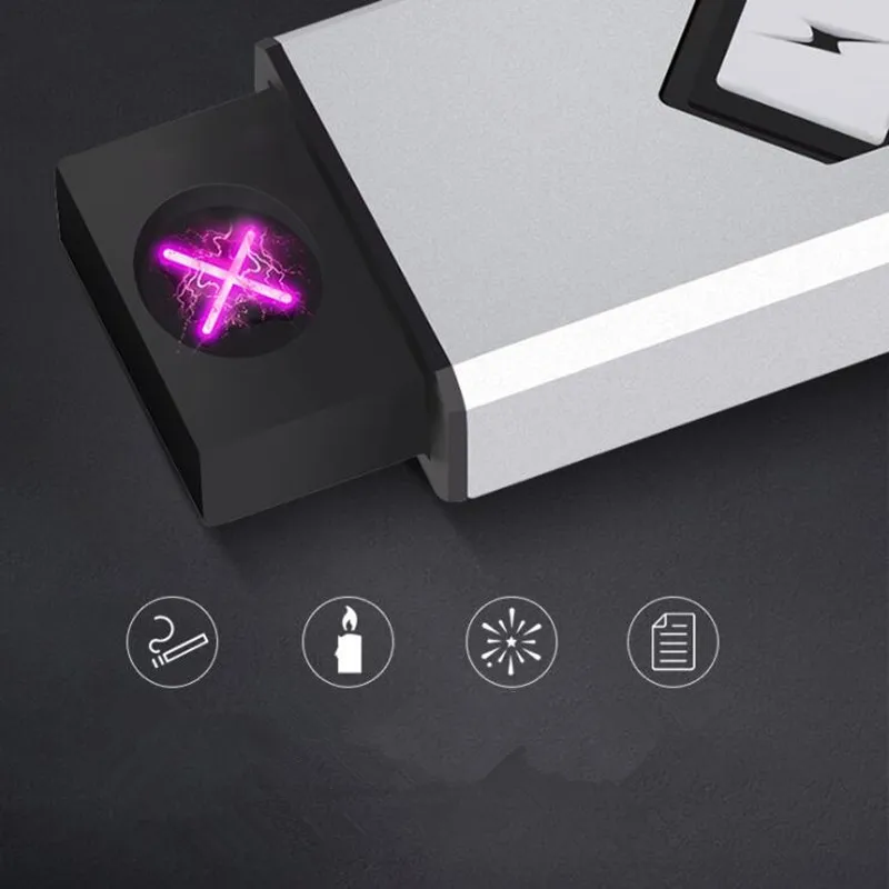 Креативная Зажигалка для сигарета с зарядкой от USB перезаряжаемая Электронная