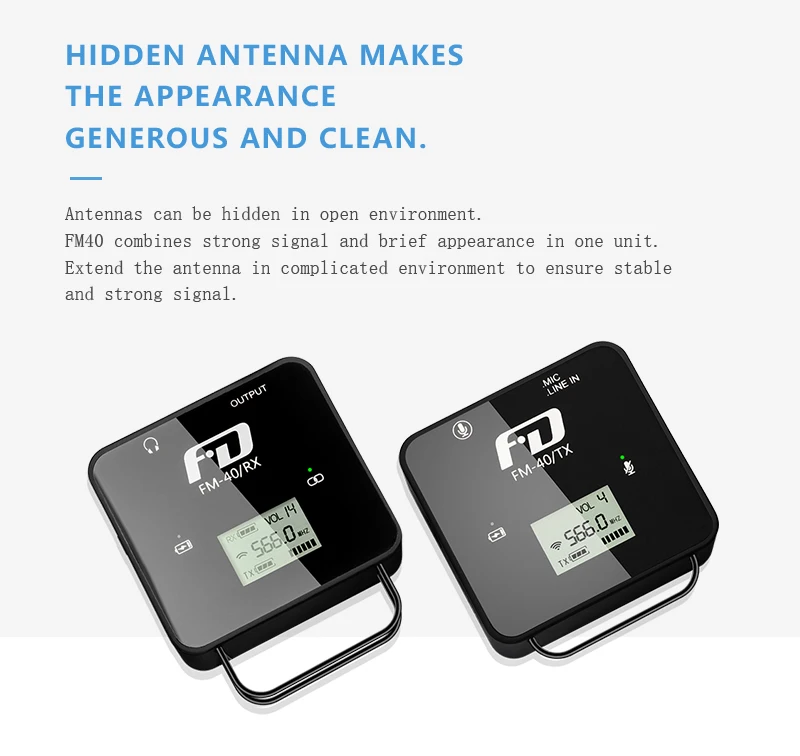 FD FM40 Mini  Wireless Microphone With True