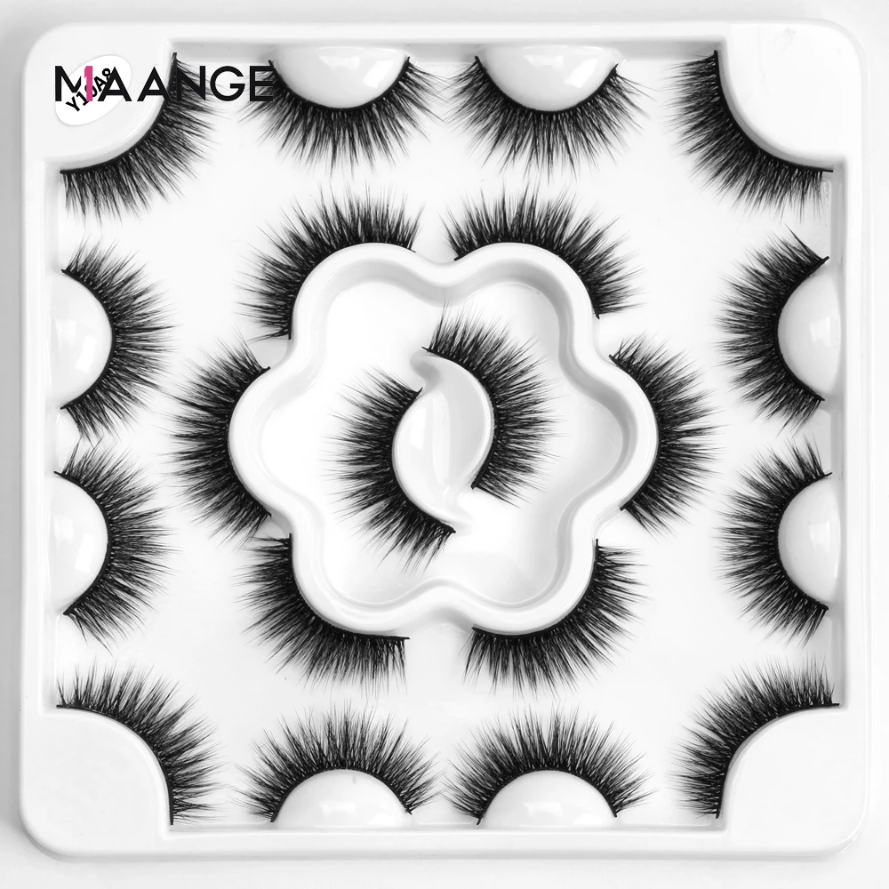 MAANGE 10 Pairs 3D Mink Lashes 5D Faux Hair False Eyelashes Natural Thick Long Fake Eye Lashes Make Up Beauty Extension Tools MAANGE 10 Pairs 3D Mink Lashes 5D Faux Hair False Eyelashes Natural Thick Long Fake Eye Lashes Make Up Beauty Extension Tools