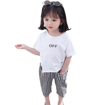 

Kids Summer Clothes Cartoon Pattern Baby Girl Clothes Tshirt + Pants Girls Clothes Set Toddler Costumes For Children