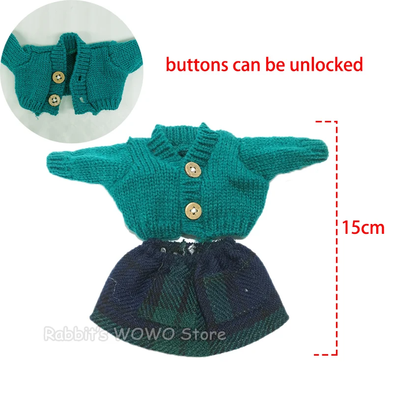 30cm Doll Clothes for Rabbit/Cat/Bear Plush Toys Skirt Sweater Suit Accessories for 1/6 BJD Dolls Gifts for Girls Children 17