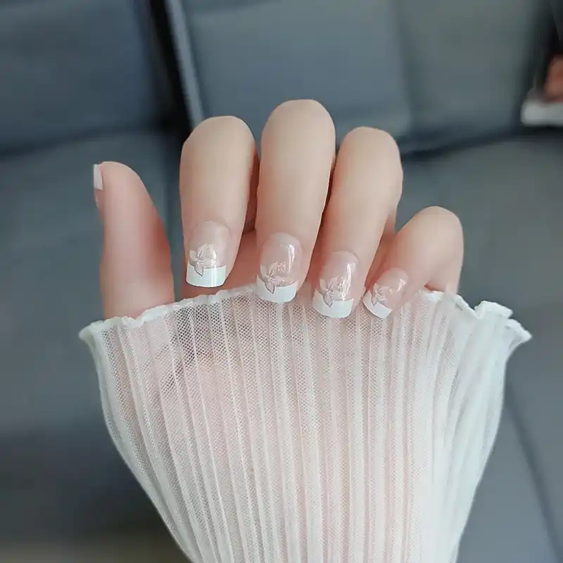フレンチマニキュア用バレリーナネイル 24個 ネイルアート用接着剤付きフルカバー False Nails Aliexpress