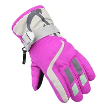 Зимние профессиональные лыжные перчатки для женщин и девочек, водонепроницаемые теплые ветрозащитные детские дышащие перчатки для велоспорта, катания на лыжах, сноуборде, на открытом воздухе