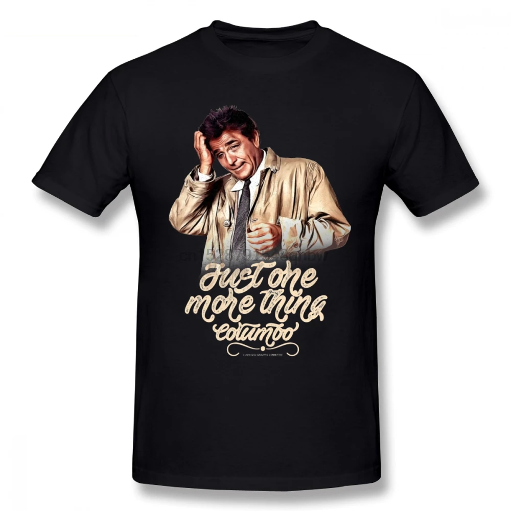 Columbo TV Shows Men T Shirt Popular Casual Plus Size Cotton Crewneck Custom Short Sleeve Mens Clothes | Мужская одежда