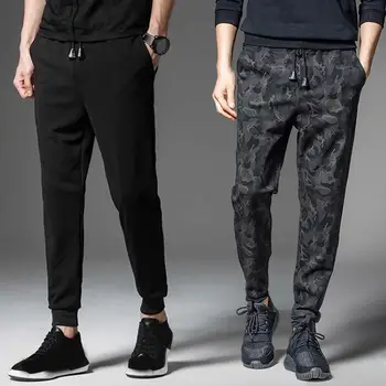 Image of 2020 Autumn Men Ankle Tied Jogging Pants Drawstring GYM Training Pant Camouflage Sports Pants Men Running Jogging Sweatpants