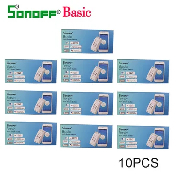 

2/3/5/6/8/10 PCS SONOFF Basic Wifi Switch DIY 10A Wireless Remote Switch Light 220v Smart HomeWifi Timer Smart Home Google Alexa