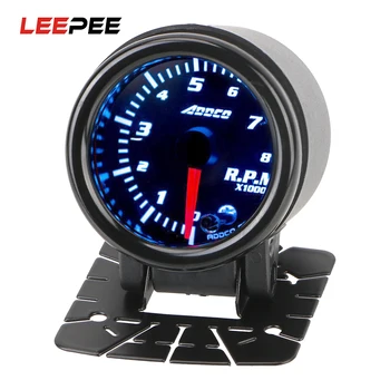 

LEEPEE 52mm LED Digital Display Universal Car Tachometer Pointer Tacho Gauge DC12V Gauge Meter LED With Sensor and Holder
