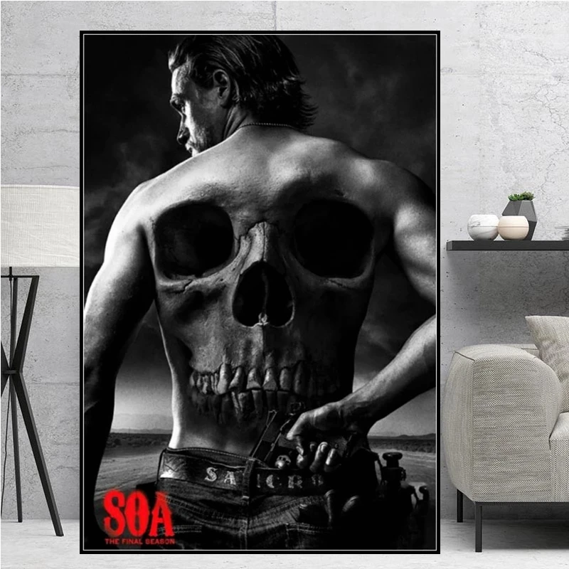 Sons Of Anarchy Wall Art Home Decor Diamond Painting Mosaic DIY Full Drill Square/Round Rhinestone Cross Stitch Kits Embroidery punch needle embroidery rug