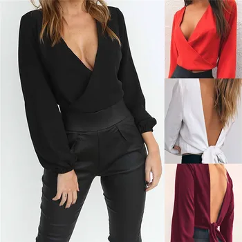 

Summer Women Casual Off Shoulder Crop Top Boho Beach Midriff Blouse Long Sleeve V neck harajuku Sexy Shirt Vogue Ladies blusa