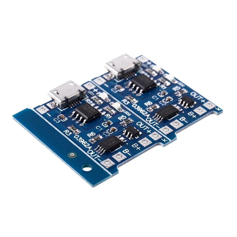 2 шт Синий 5V Micro USB 1A 18650 литиевая батарея зарядная плата