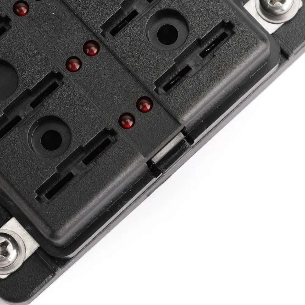 Areyourshop Waterproof 8 Way Blade Fuse Box Holder Block LED Indicator 32V Universal 100Amp
