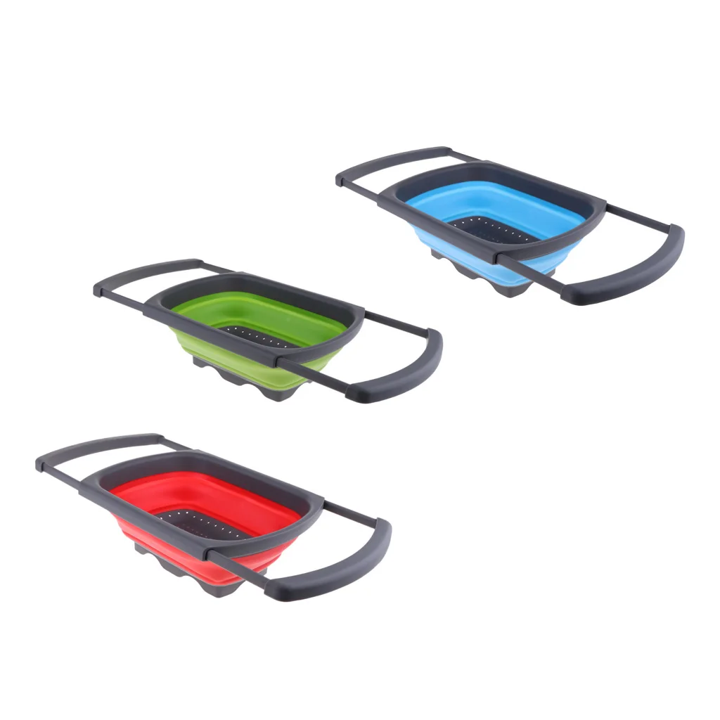 Outdoor Collapsible Sink Dish Drainer Wash Folding Basket Basin for Outdoor Camping Hiking Accessories