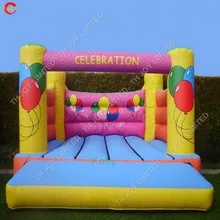 Гигантский надувной батут с красочными воздушными шарами, прочный надувной батут с воздуходувкой