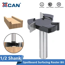 XCAN Spoilboard surfaçage routeur Bit 1/2 pouce queue dalle aplatissement routeur Bit rabotage t-slot fraise