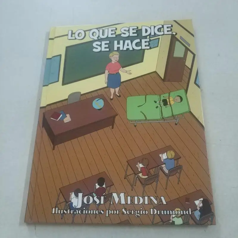 

Книга с испанской раскладкой для детей и родителей, милые картинки, теплая история, обучение, чтение, Книга в твердом переплете для детей 4 лет