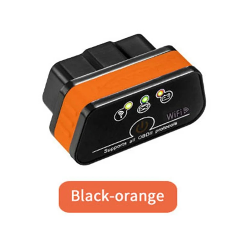KW901 OBD2 Bluetooth Автомобильный неисправный автомобильный диагностический инструмент KW 901 ELM 327 Wifi для Android/IOS сканер считывания кода - Цвет: BLACK ORANGE