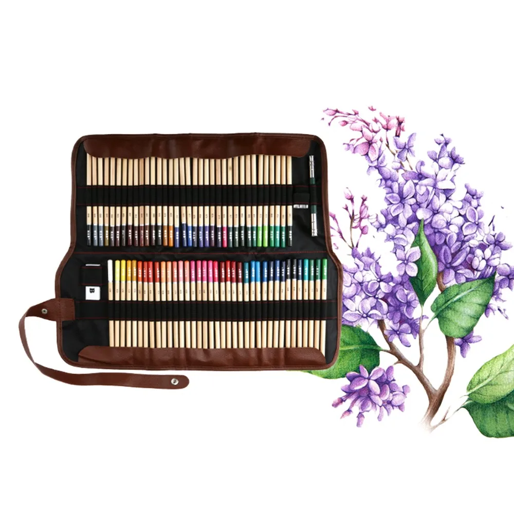 

Professional Art Colour Pencil 72 Colored Pencils Art Drawing Coloring Pencil Set with Carrying Bag Sharpener Coloring Supplies