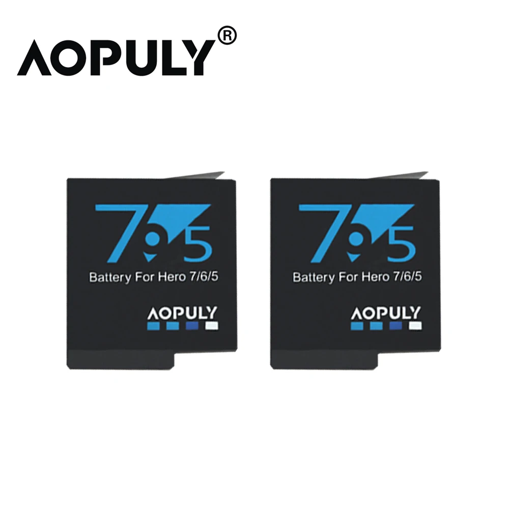 AOPULY 5 шт. 1600 мАч hero 5 GoPro hero 5 hero 5 батарея AHDBT-501 батарея для Go Pro 5 GoPro hero 5 батарея для экшн-камеры