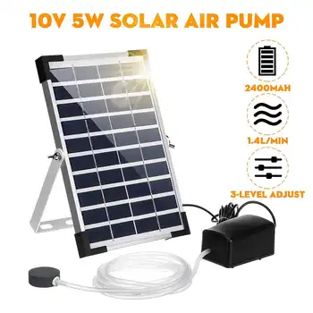 

10V 5W Solar Powered Water Oxygenator Mini Aquarium Air Pump Plant Fish Oxygen Air Compressor Aerator Air Maker