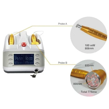 

Low Level Laser Therapy LLLT 810nm/650nm Physical Therapy Physiotherapy Laser Equipment+ 2 Probes
