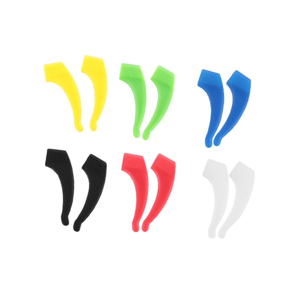 1 pairs Random Color Силиконовые прозрачные противоскользящие простые в использовании очки, ушные крючки, держатель для очков, держатель для дужек, аксессуары для спортивных очков - Цвет: 1 pairs Random Color