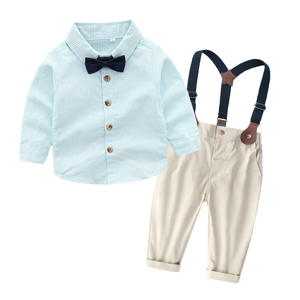 

BOY'S Fall And Winter Clothes Children Gentleman British Style Set Handsome Baby Two-Piece Set Three-Color