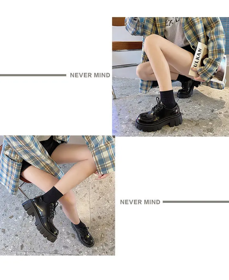 Black Vintage oxford platform Shoes Women Spring autumn Fashion Comfortable Leather Platform Oxfords Loafers Casual Boat Shoes Black Vintage oxford platform Shoes Women Spring autumn Fashion Comfortable Leather Platform Oxfords Loafers Casual Boat Shoes