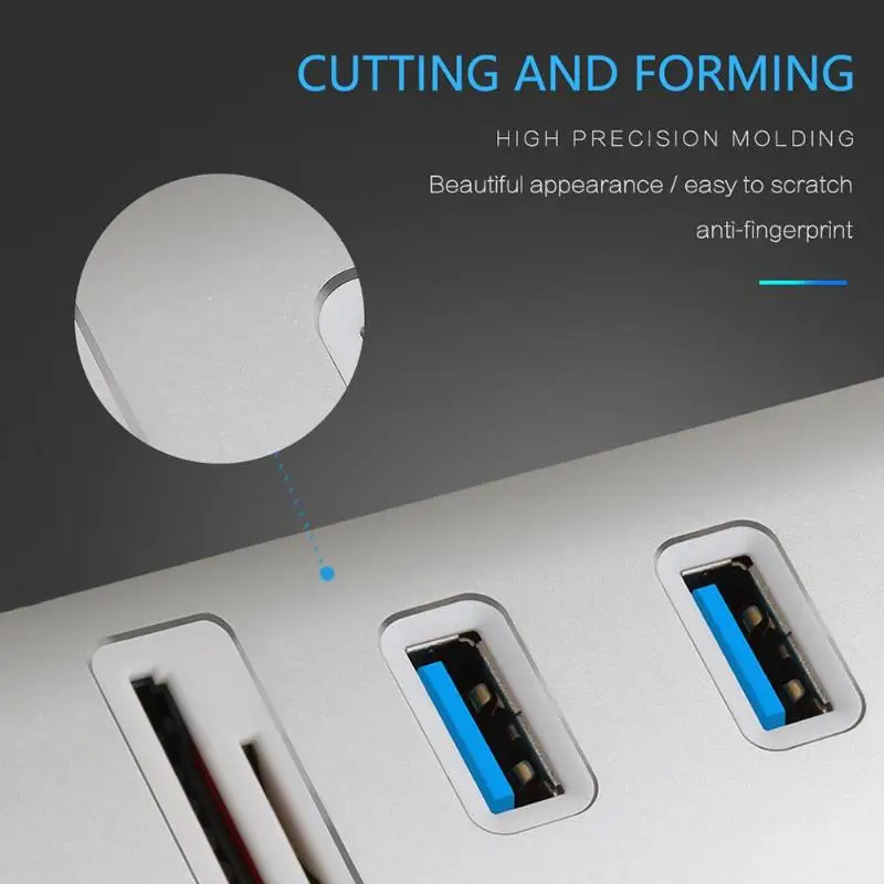 Rocketek HUB-3PC2 3 порта USB 3,0 концентратор адаптер TF кард-ридер для MacBook