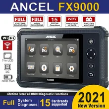 Ancel FX9000 OBD2 araç teşhis aracı WiFi tüm sistemi profesyonel OBD 2 otomotiv tarayıcı TPMS DPF enjektör PK lansmanı CRP909X