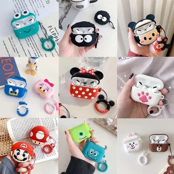 

Earphone Case for Airpods Pro Case Cute Silicone Mickey Minnie Cartoon Headphone Case for Apple Air pods 3 Pro Cover Bags