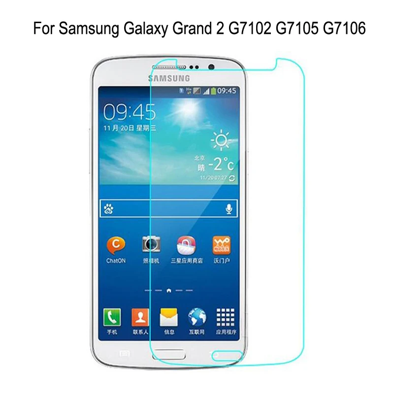 Высокопрозрачное тонкое закаленное стекло для Samsung Galaxy Grand 2 Duos G7102 G7106 G7105 защитная