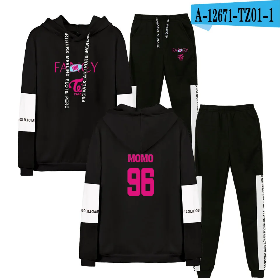 B YINUODAIL Модный комплект из двух предметов: толстовка с капюшоном, толстовка с длинным рукавом+ свободные штаны - Цвет: B