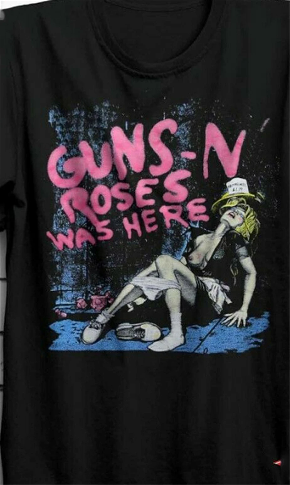 Бесплатная доставка Коллекция 1987 года Футболка с надписью Guns N Roses appete For Destruction Tour