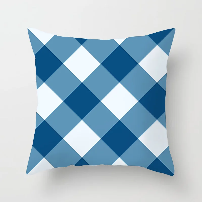 45*45 наволочка геометрический синий наволочка Подушка покрывало дом coussin полиэстерные подушки для дивана Подушка Чехлы