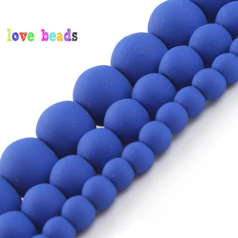 Wholesale Natural Dark Blue Nanotech Rubber Hematite Beads For Jewelry Making Round Loose Bracelet Accessories | Украшения и