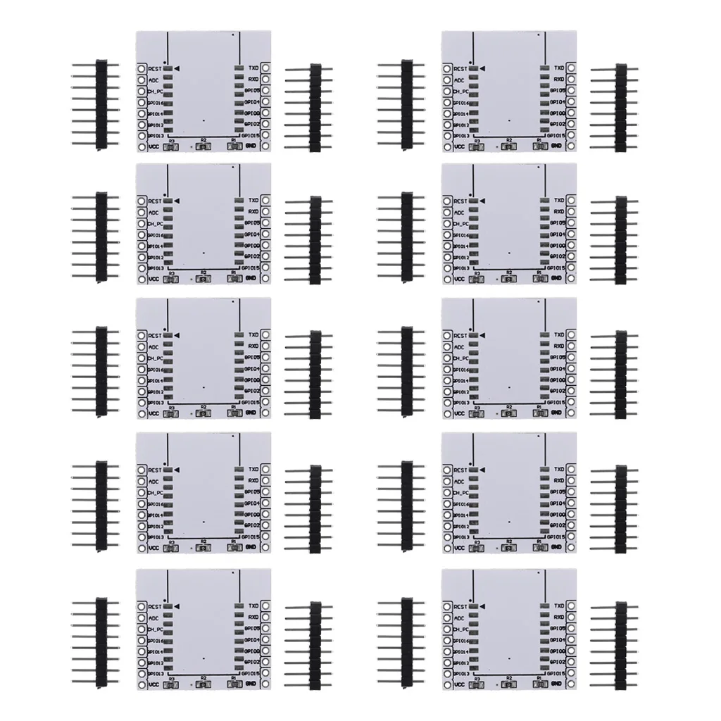 10 x ESP8266 Wi-Fi модуль коммутационная плата/адаптер пластина для ESP-07 ESP-08 ESP-12 Прямая поставка